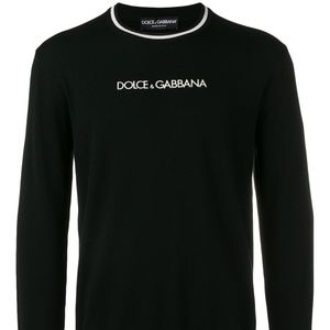 DOLCE & GABBANA contrast logo jumper
